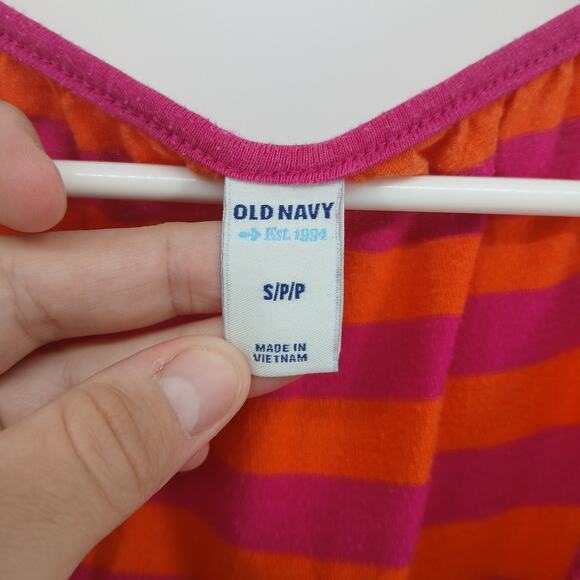 Old Navy Y2K Babydoll Striped Mini Dress Womens SM Preppy Swim Vacation 2000's - Picture 2 of 8